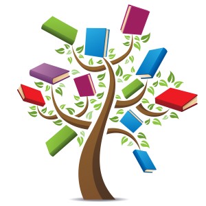 A tree with books for leaves.